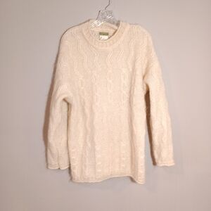 Esprit Vintage Roll Neck Mohair Longline Sweater Boho Fuzzy Cabincore 80s Size L